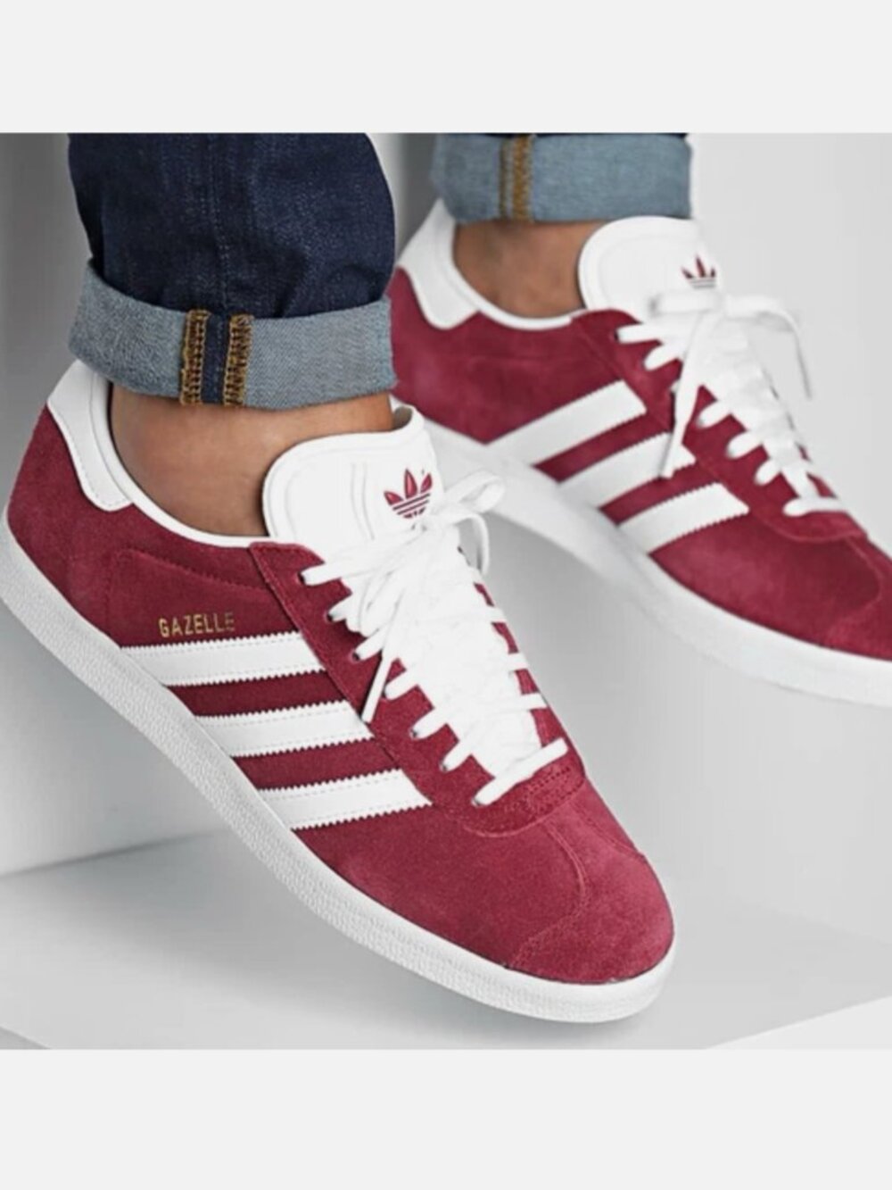 Adidas Gazelle Shoes in Collegiate Burgundy